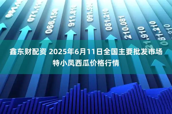 鑫东财配资 2025年6月11日全国主要批发市场特小凤西瓜价格行情